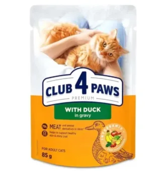 Club 4 Paws για Γάτες με Πάπια 85gr
