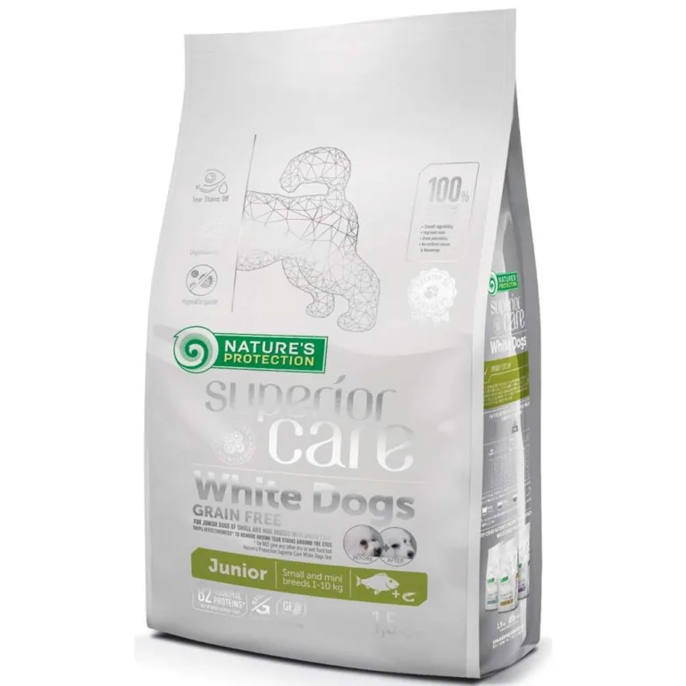 Nature's Protection White Dogs Junior Με Ψάρια 1,5 Kg