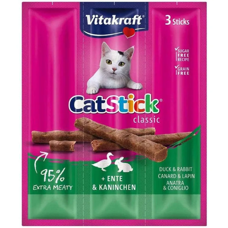 Vitakraft CatStick Classic με Πάπια & Κουνέλι 3τμχ
